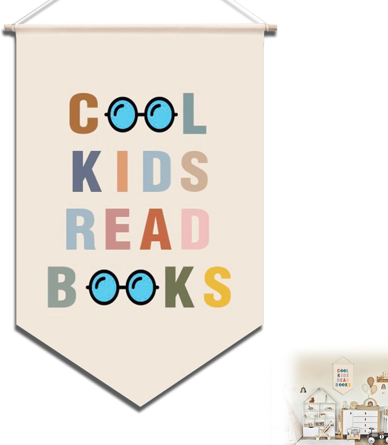 CANIPHA Kids leeshoek Boho klaslokaal decor, minimalistisch natuurlijk fris ontwerp, geschikt voor klaslokaal, bibliotheek, boekhoeken