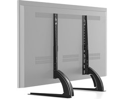 RFIVER Universele tv-voetjes, voor tv‘s van 20-65 inch (51 - 165 cm), platte gebogen tv-standaard, in hoogte verstelbaar, VESA maximaal 800 x 500 mm