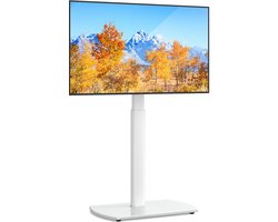 RFIVER Universele tv-standaard, slanke hoek-tv-vloerstandaard voor tv's van 32-65 inch, in hoogte verstelbare draaibare cantilever hoge tv-standaard m
