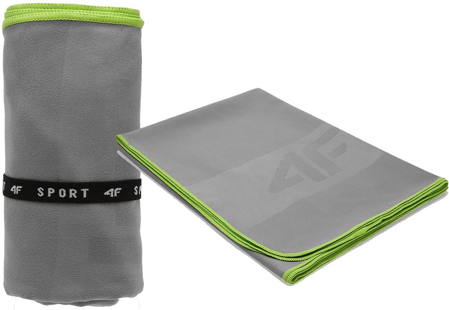 4F Sport Handdoek Sneldrogend Grijs 65x90 cm Microvezel