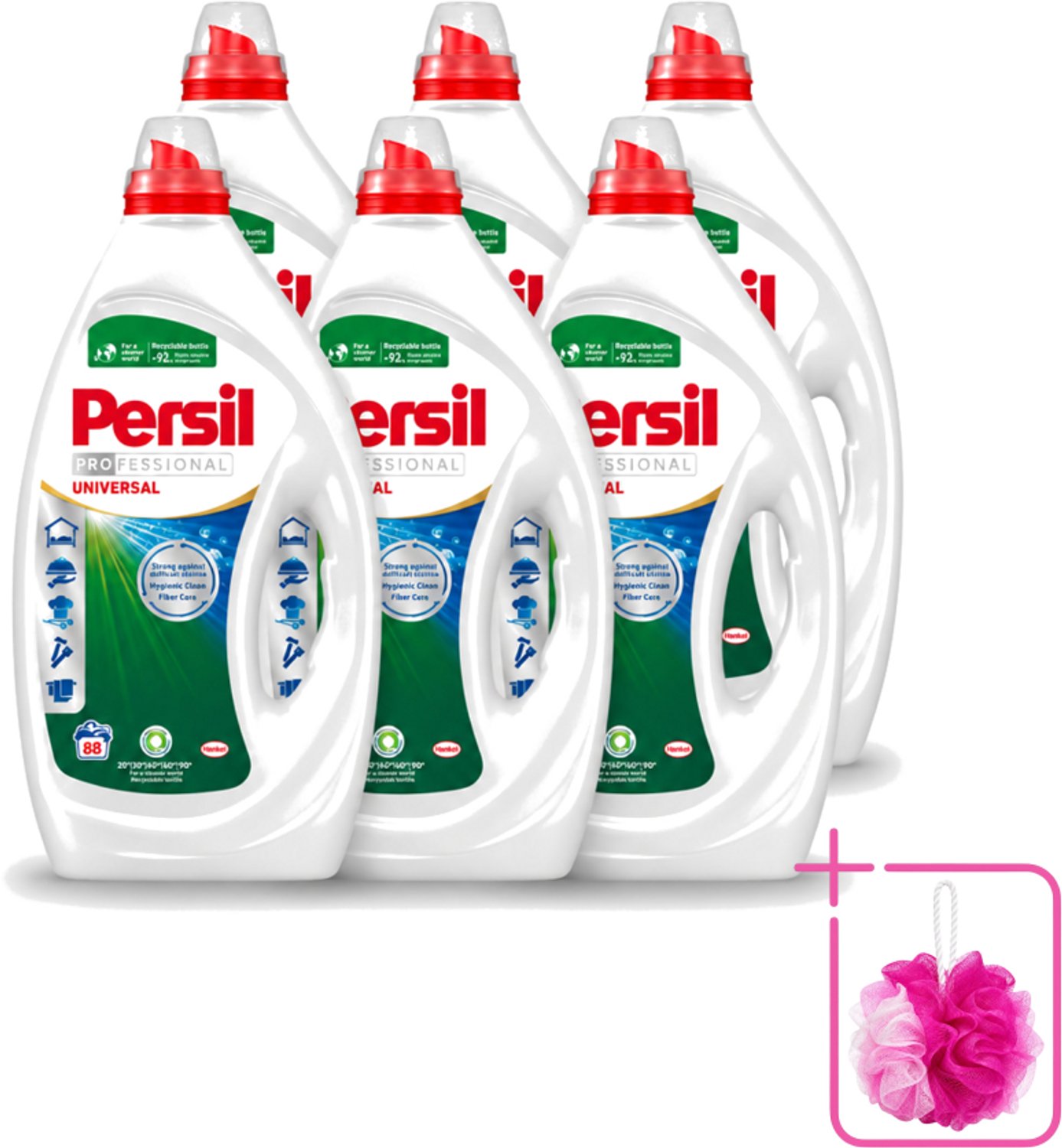 6 x Persil Professional - Universal - Vloeibaar Wasmiddel - Witte en Gekleurde Was - 88 Wasbeurten - Bulkverpakking - Wasmiddel - Douchemop - Wasmachine