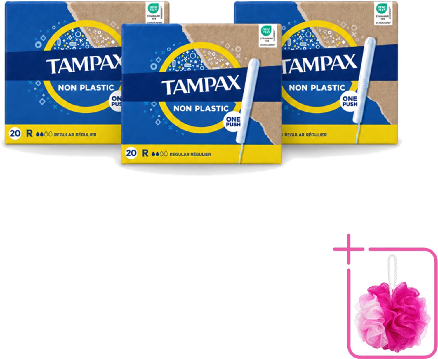 3 x Tampax – Tampons – Regular – Kartonnen inbrenghuls - Bulkverpakking - Tampons - Menstruatie