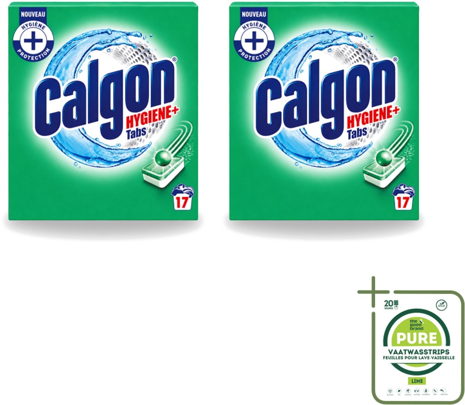 2 x Calgon - Ontkalkingsmiddel - 221 g - 17 Capsules - Grootverpakking - Vaatwasstrips - Ontkalken Wasmachine - Kalkaanslag - Wasmachine Reinigen - Wasmiddel - Wasmachine Beschermen