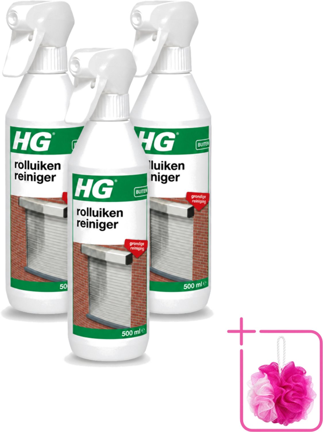 3 x HG - Rolluikenreiniger - Grondige Reiniging - 500 ml - Bulkverpakking - Rolluiken reinigen - Rolluiken reiniger