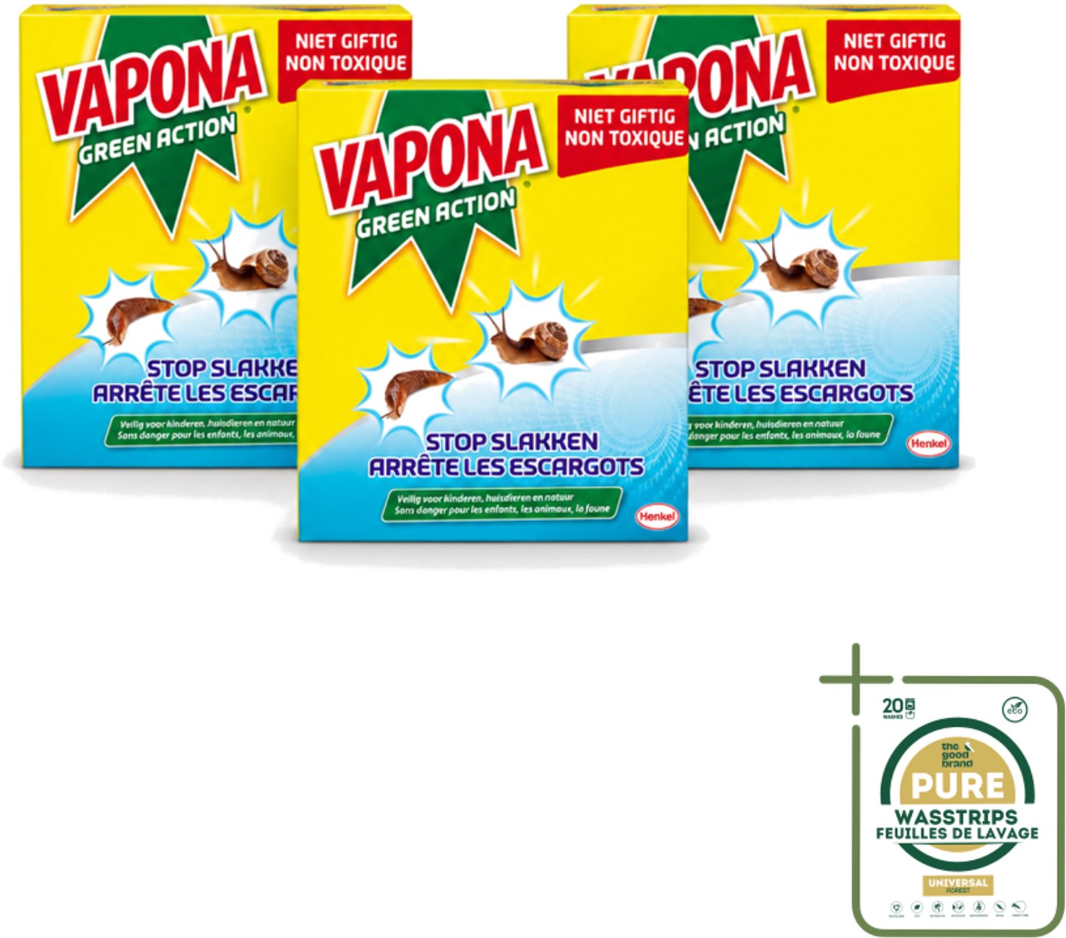 3 x Vapona - Slakkenkorrels - Green Action - Natuurlijk, Kind- & Diervriendelijk - 500g - Wasstrips - Anti-slakken Korrels - Slakken Bestrijding - Natuurlijke Slakkenbestrijding - Slakken Bescherming - Tuinbescherming