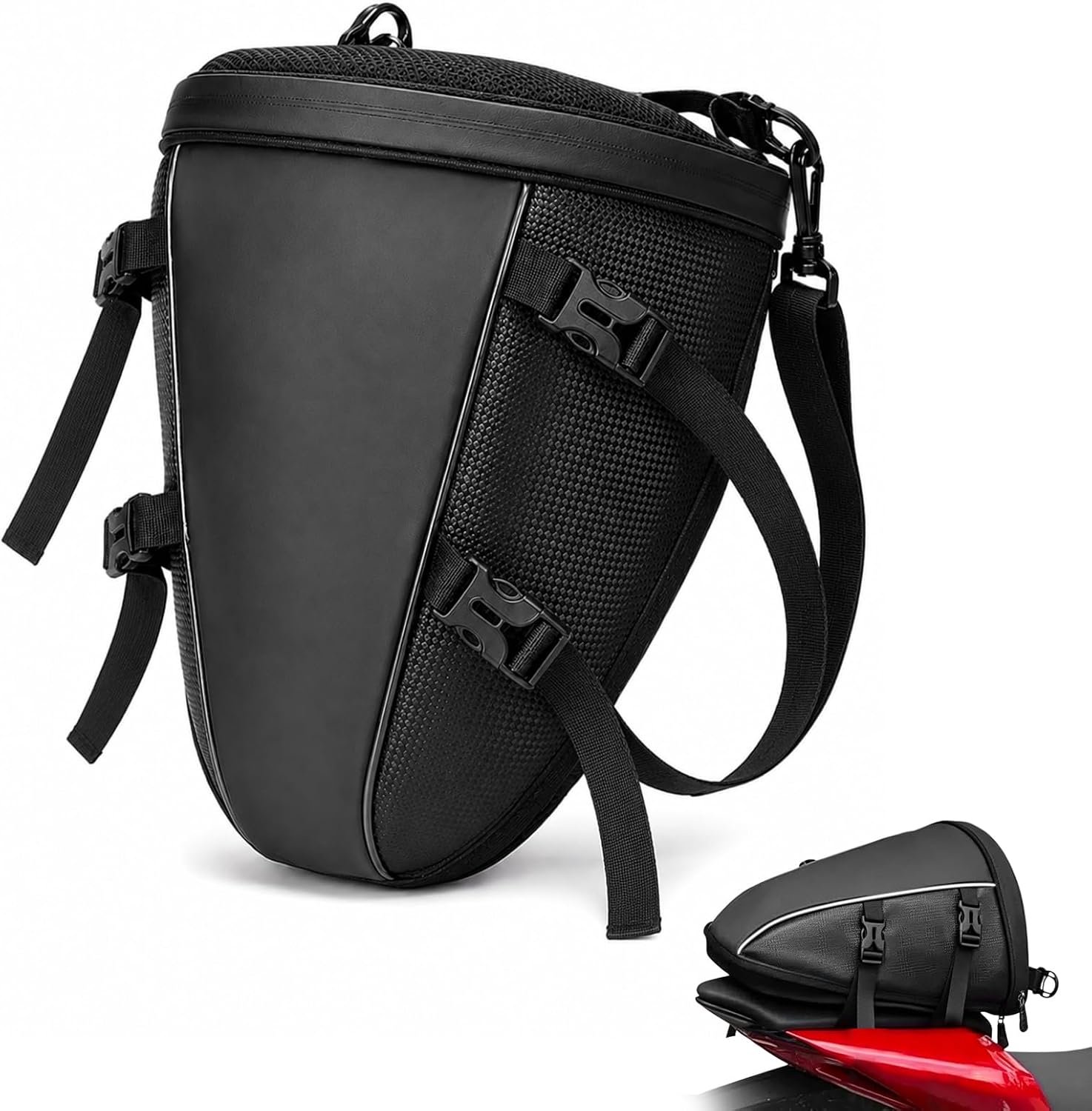 Motorfiets achtertas - waterdicht PU-materiaal - multifunctionele tas - bescherming tegen regen - ShopVlot