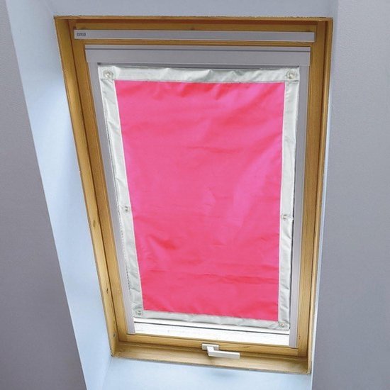 Dakraamrolgordijn - Verduisteringsgordijn Zonwering - Ramen Verduisteren - Zonder Boren - 60 x 93 cm - Roze