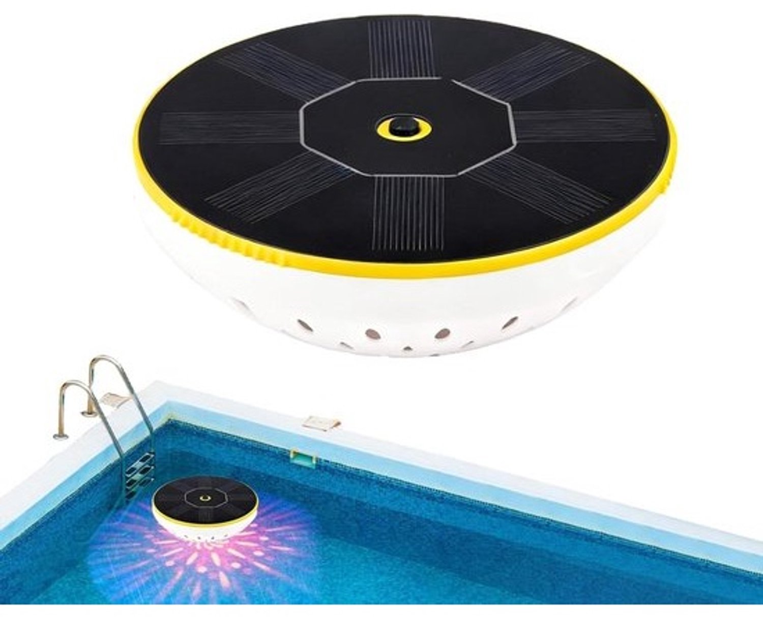 Zonne Zwembadverlichting – Drijvende Lamp – Buiten Sfeer – Kleurveranderende LED – 15 x 15 x 6.2 cm – Meerkleurig Zonne Zwembadverlichting – Drijvende Lamp – Buiten Sfeer – Kleurveranderende LED – 15 x 15 x 6.2 cm – Meerkleurig