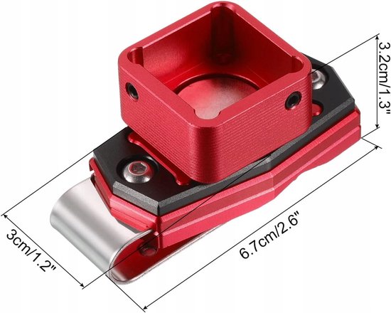 Magnetische Keu Krijthouder met Clip - Aluminium — afbeelding 5