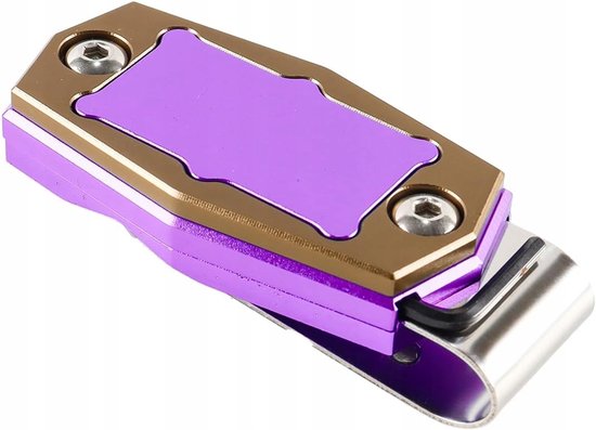 Magnetische biljartkrijthouder van aluminium, paars-bruin — afbeelding 5