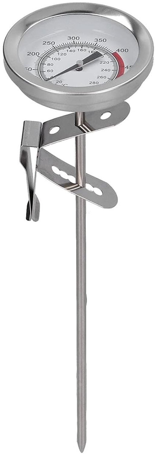 Frituurthermometer - RVS - Hoge Temperatuur - Mechanische Thermometer zonder Batterij - Voor Koken en Grillen