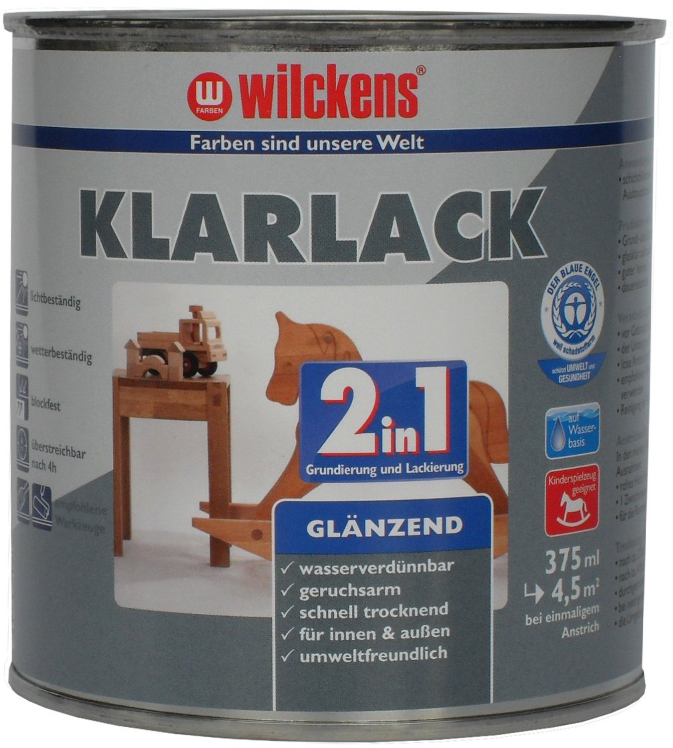 Wilckens Blanke lak Acryl Kleurloos 0,375 L Hoogglans