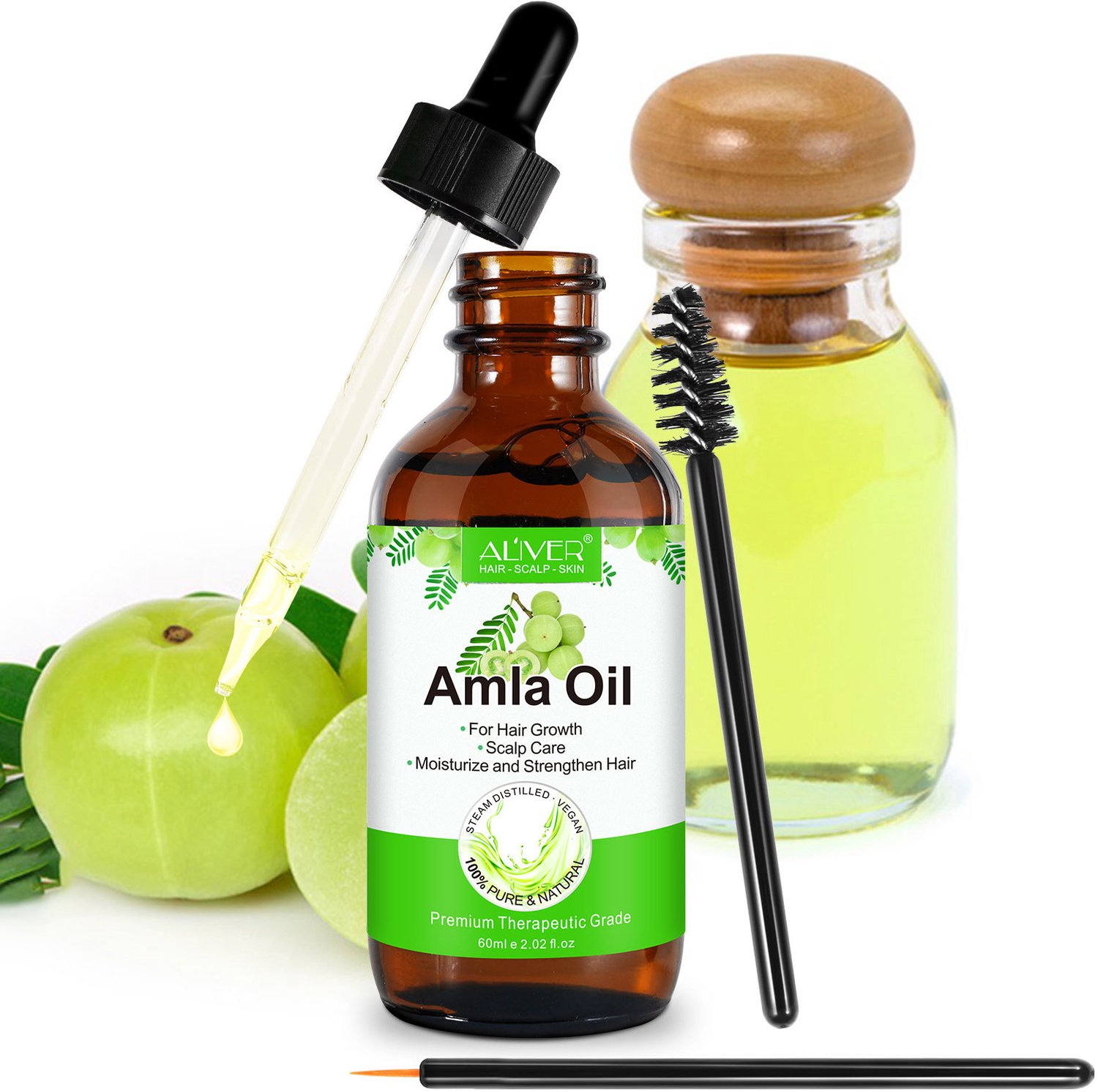 ALIVER Amla Oil - Haar- & Hoofdhuidolie - Verzorgende Haarolie - 60 ml