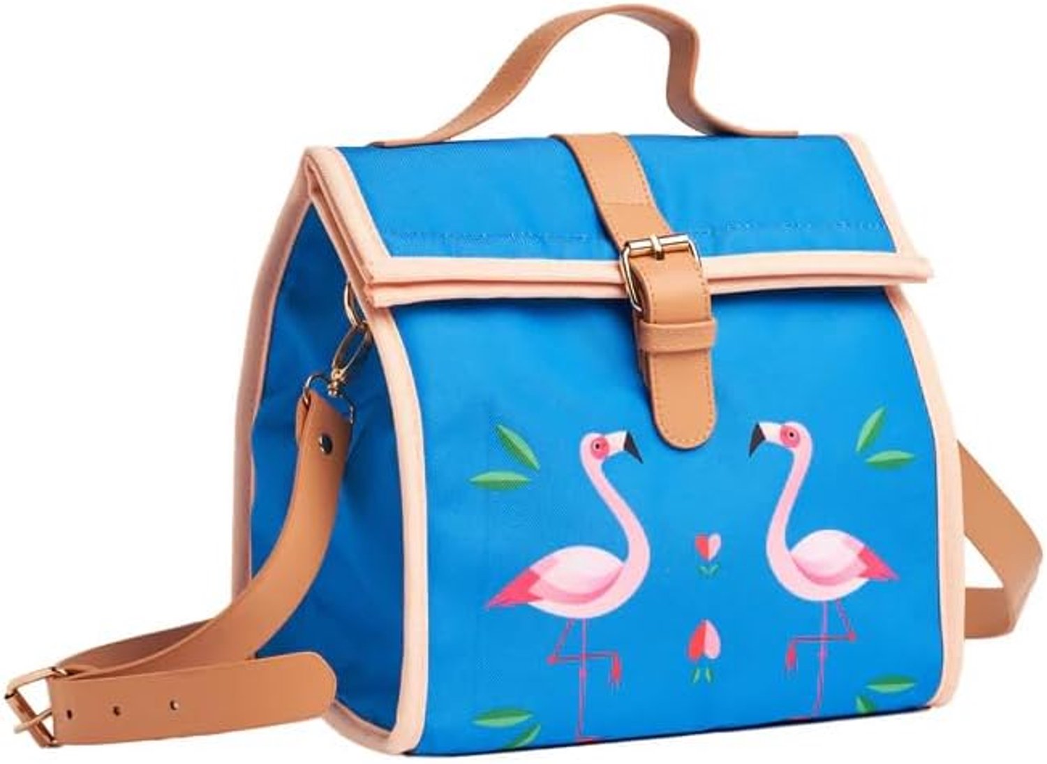 Lunchtas koel - motief flamingo - ideaal voor onderweg - ruime opbergruimte - ShopVlot