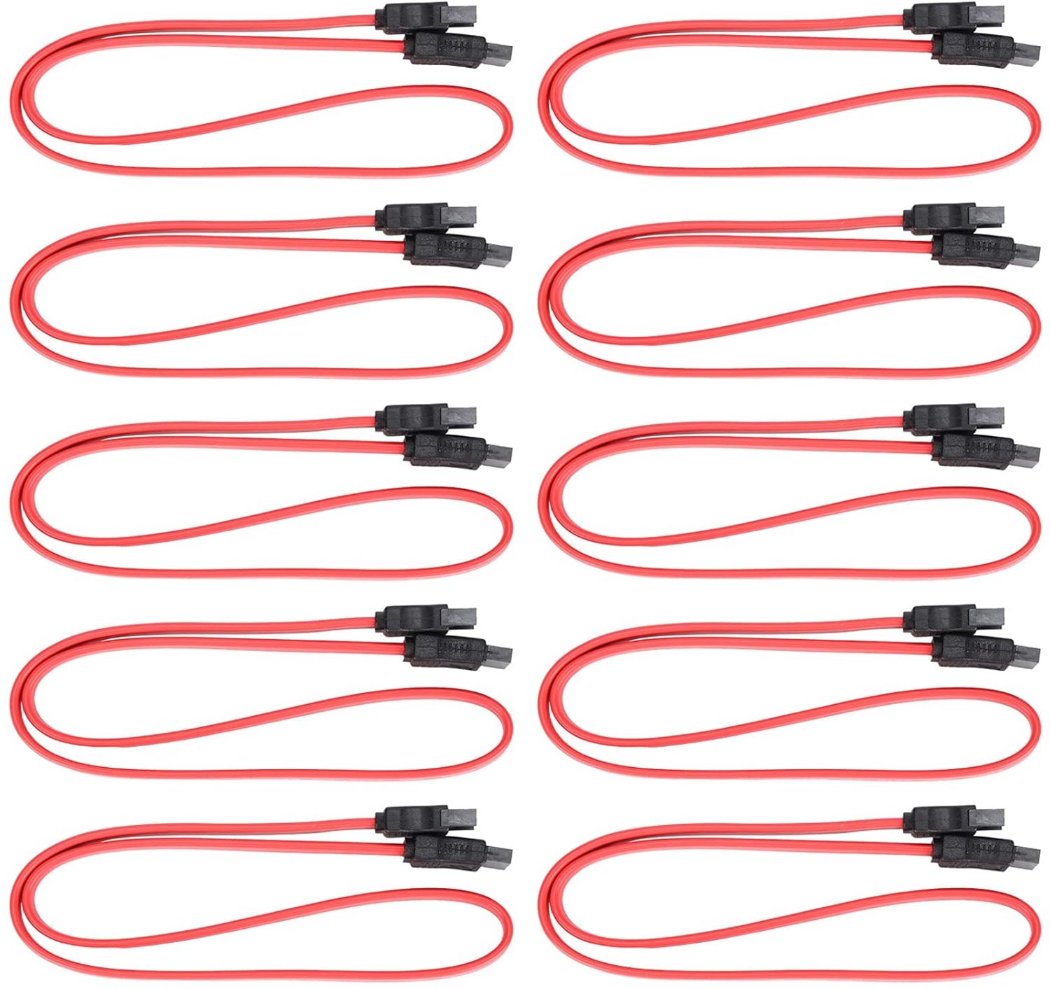 10pcs SATA Extension Cable, 50cm 7 Pin Internal SATA Male to SATA Female Extension Cable, SSD Data Extension Cable for - ShopVlot