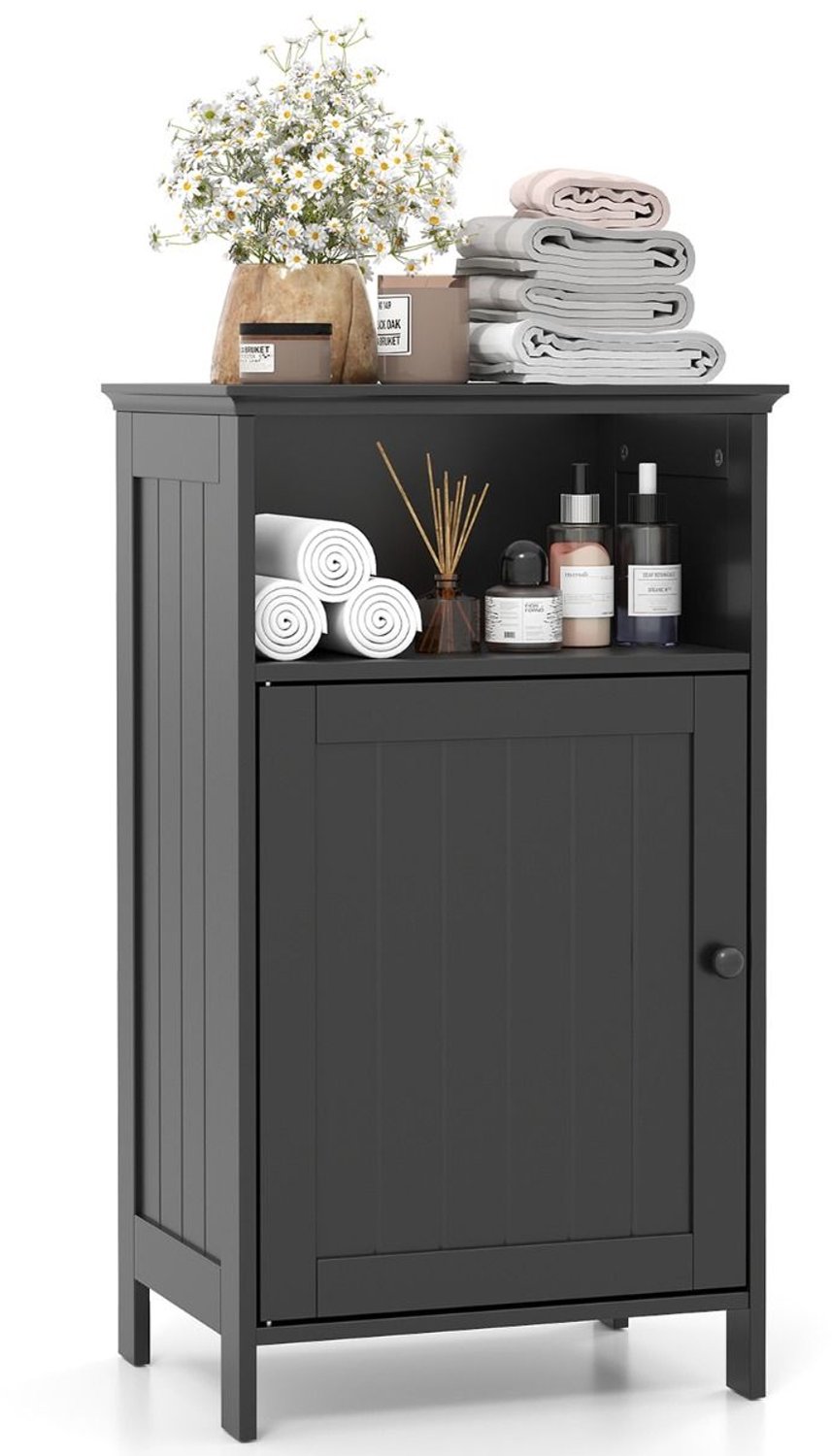 SureDeal® - Badkamerkast - Badkamermeubel Badkamermeubel - Deur - Verstelbare Plank Vrijstaand - 40x30x70 cm - Donkerbruin