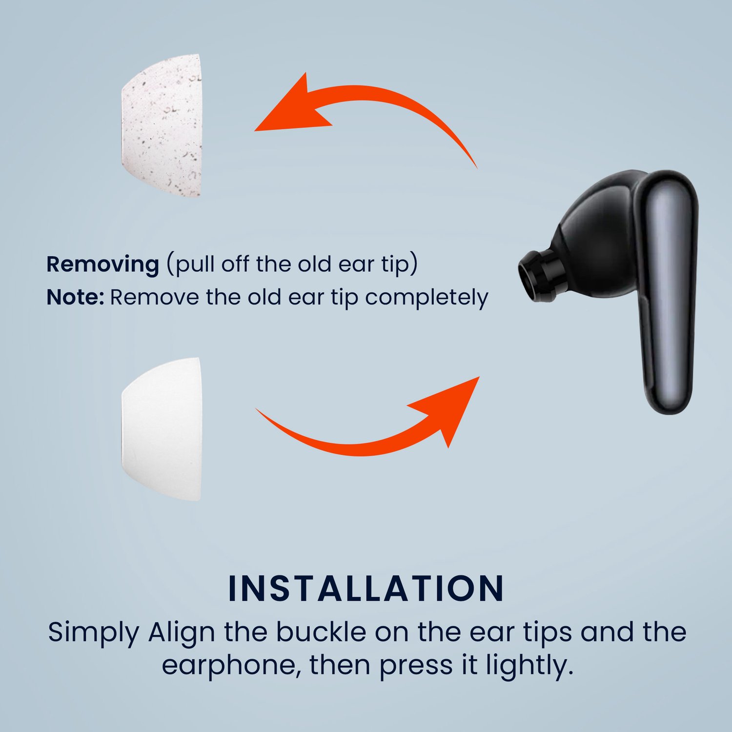 kwmobile 6x cover voor in-ear oortjes geschikt voor Anker Soundcore Liberty 4 Pro - Vervangende oordopjes van siliconen in wit - 3 maten