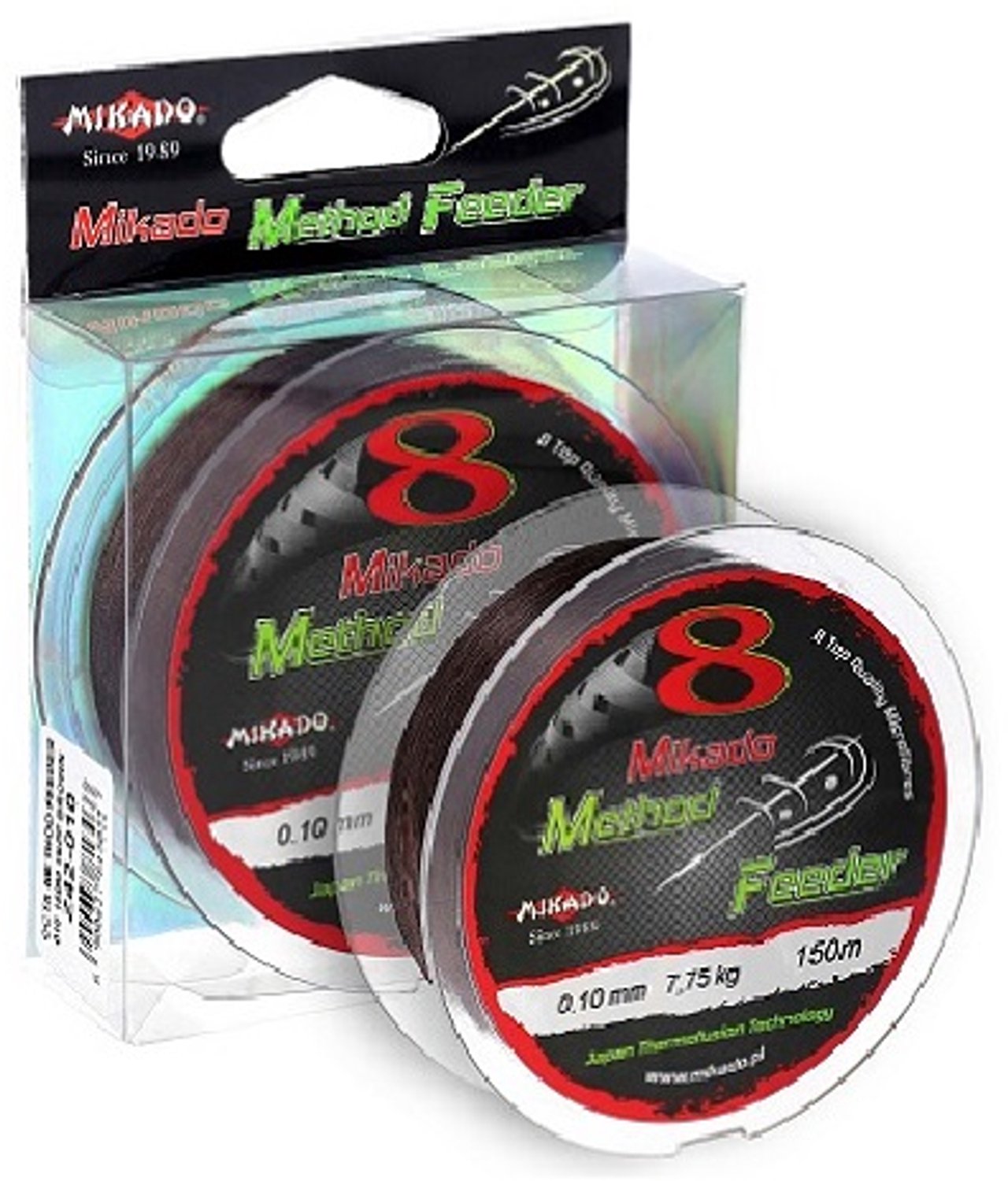 Gevlochten Vislijn 0,08 mm – 5,15 kg – 150 m – Bruin – Method Feeder – Mikado