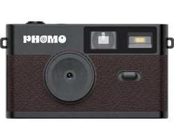 Phomo Digitale Retro Camera - Compact Camera - 8MP - 4 Retrofilters - Flits - SD-kaart - USB-C - Zwart
