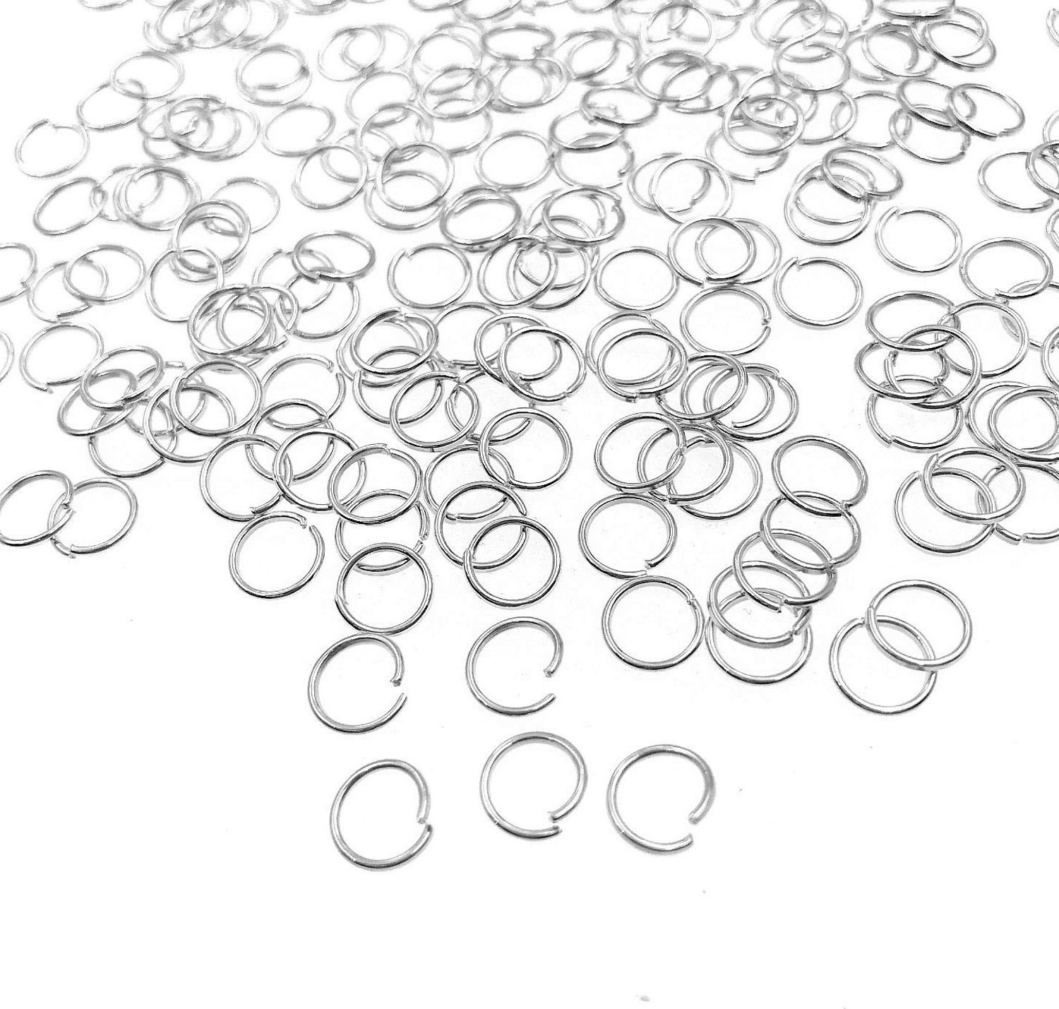 1000x Zilveren Open Ringetjes 6mm voor Sieraden Maken