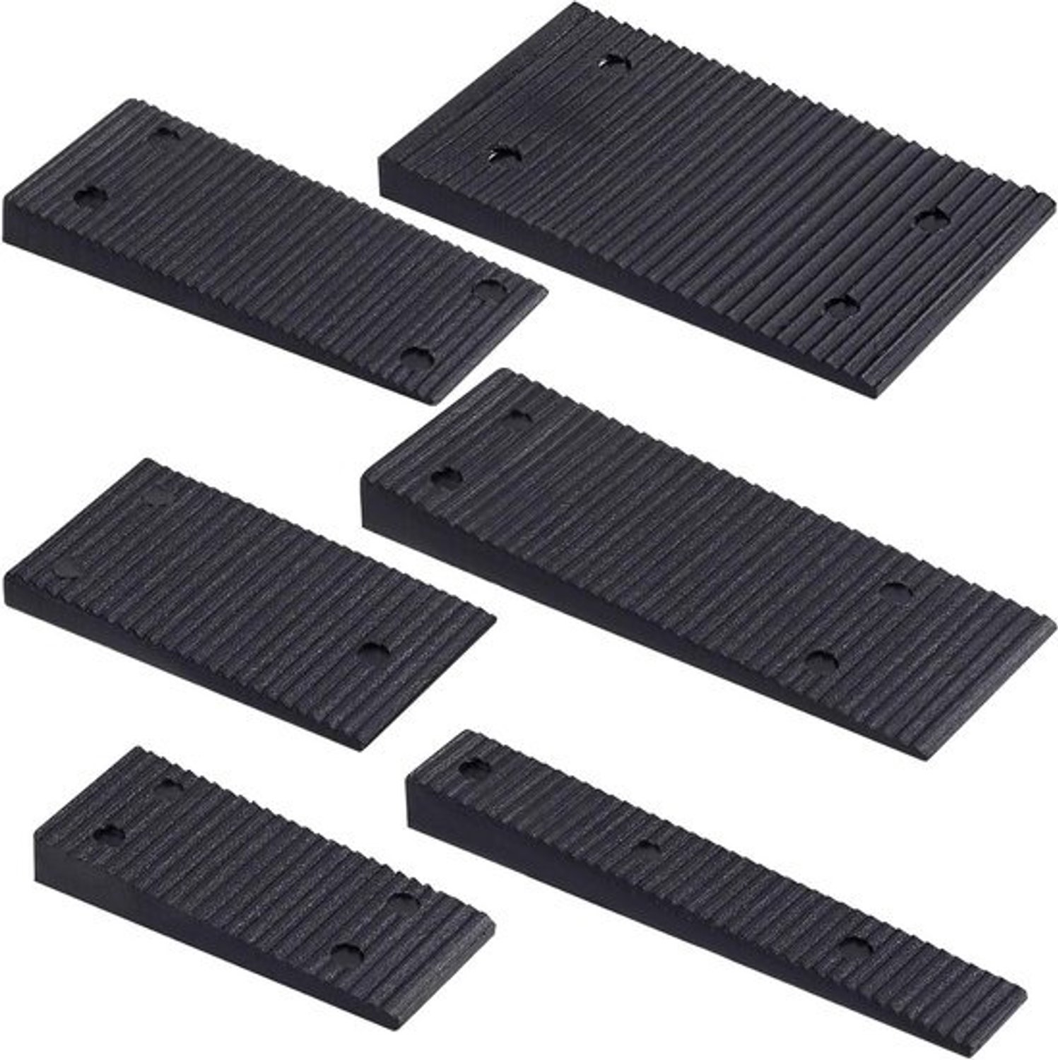 Composiet Shims - Nivelleringswiggen Plastic - Meubels Stabiliseren - Waterdicht en Rotbestendig - 6 Maten - Zwart