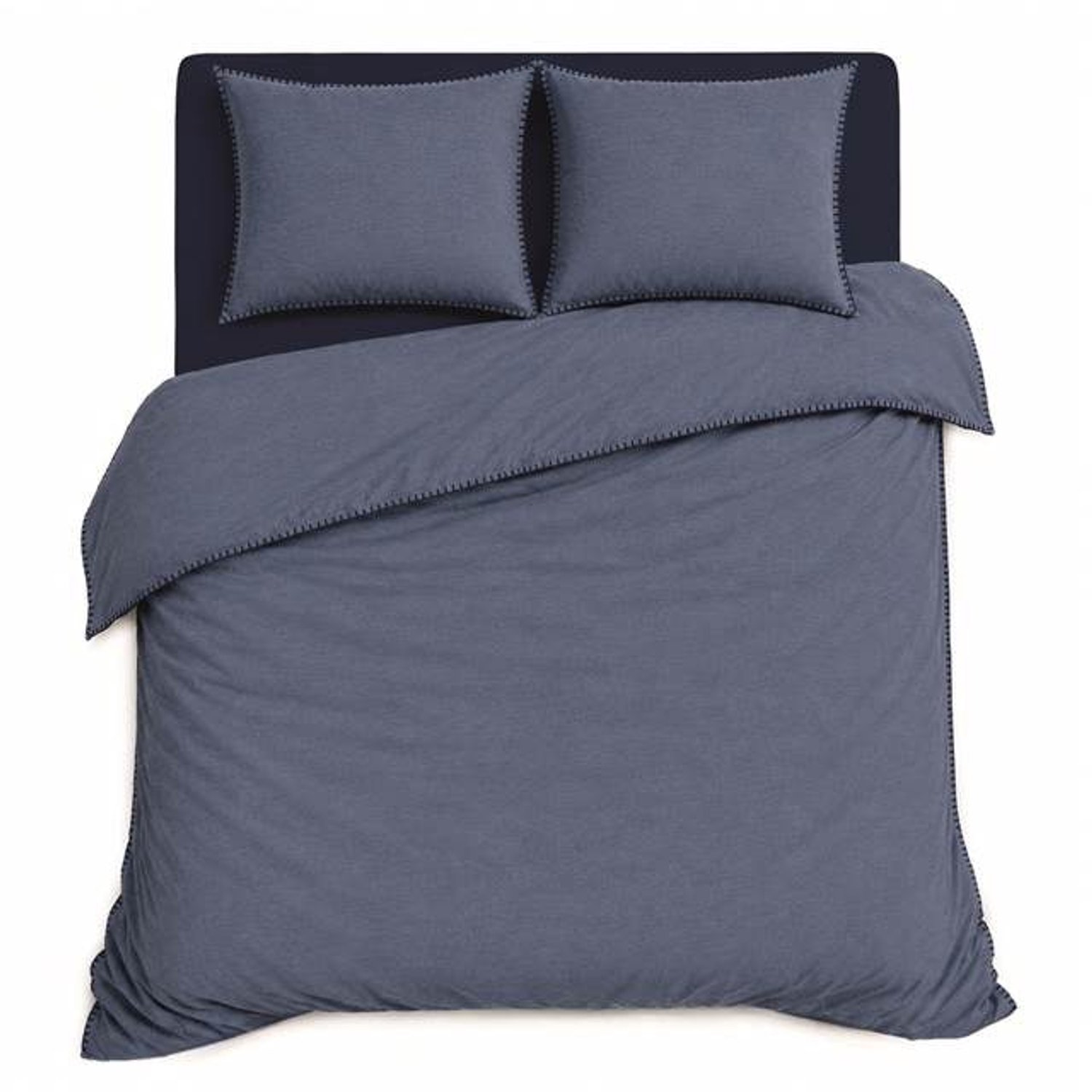 Romanette Visconti Dekbedovertrek - Extra breed - 260x200/220 cm - Jeansblue/Blauw