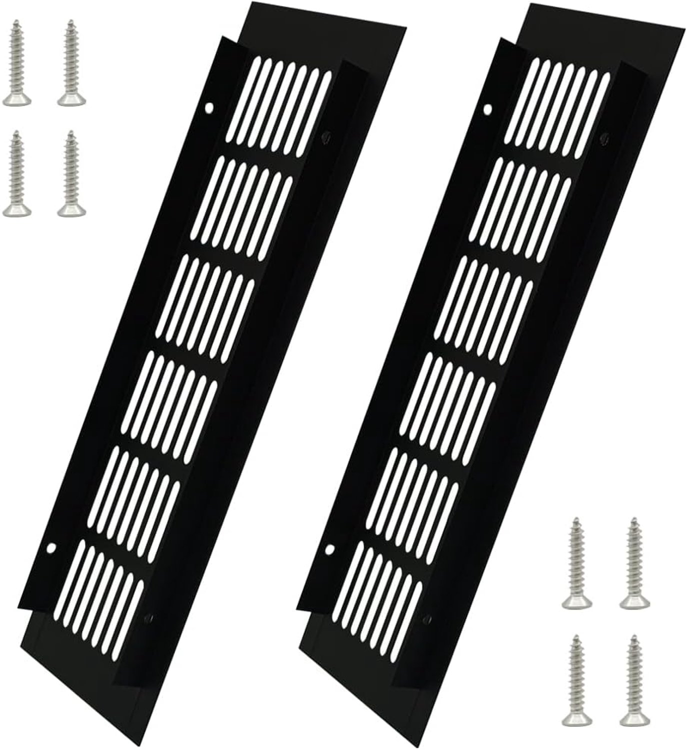 Ventilatiegrille 250 x 80 mm - zwart aluminium - corrosiebestendig - perfecte luchtcirculatie - SnelShoppen