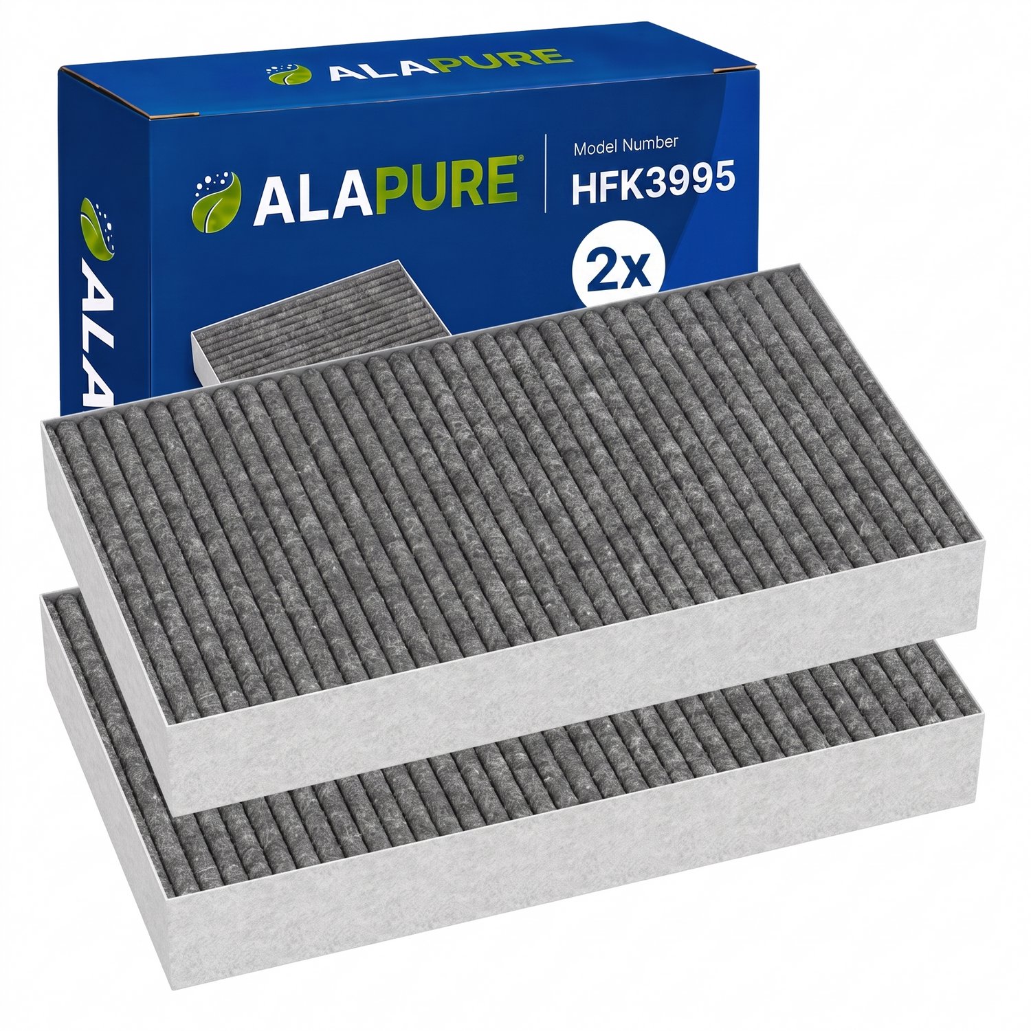 2x Alapure 3995 Compatibel met Miele Koolstoffilter D29 / 11292130