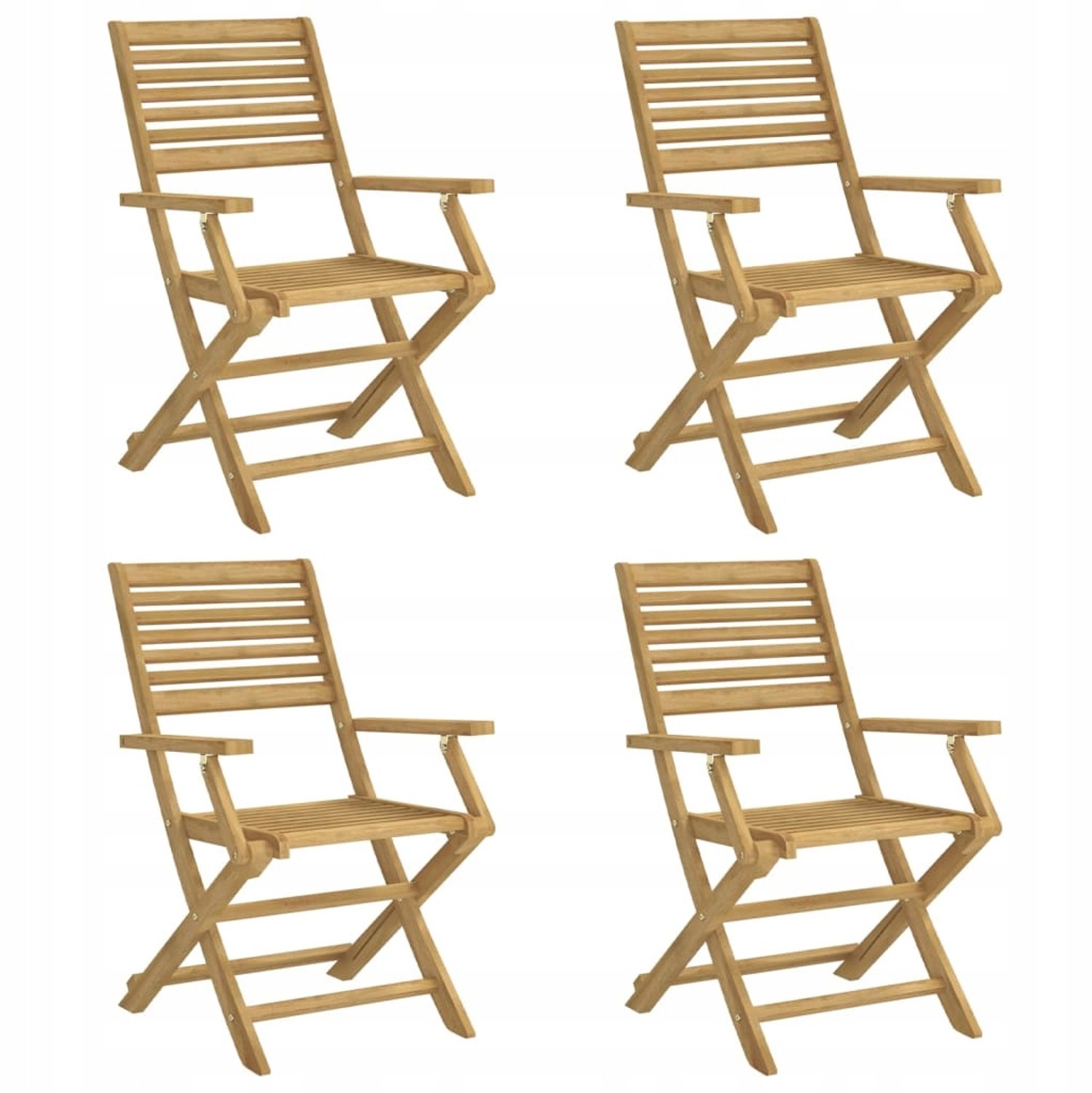 4x Houten Klapstoelen Tuin, Balkon - Acaciahout