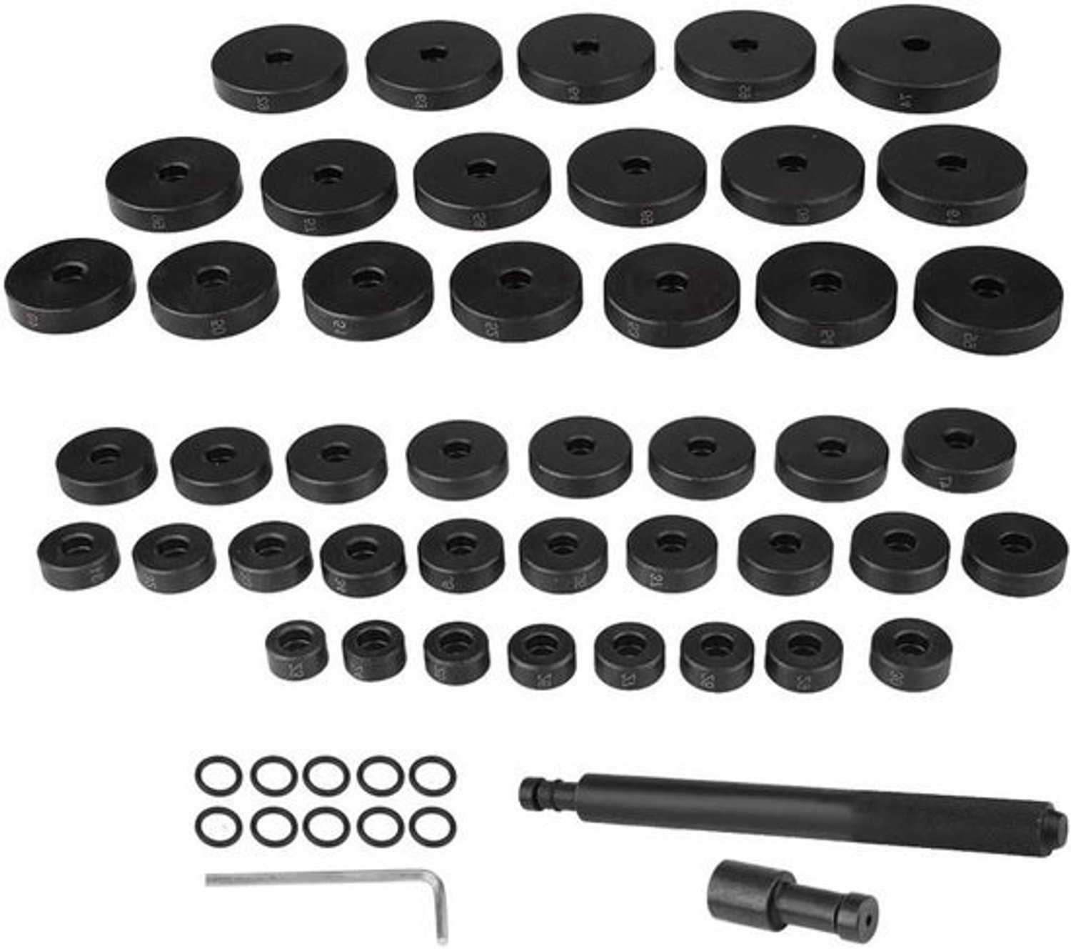 Lager Drijver Set - Installatie Gereedschap - Auto Reparaties - Chroom Vanadium Staal - 18-74mm Schijven - Zilverkleurig