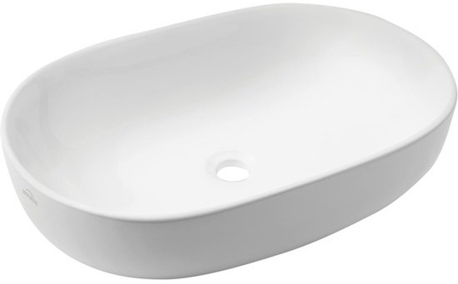 Ovale Wastafel - Handwastafel Gastenwc - Hygiënisch Werken - 100% Sanitair Keramiek - 60 x 41 cm - Wit
