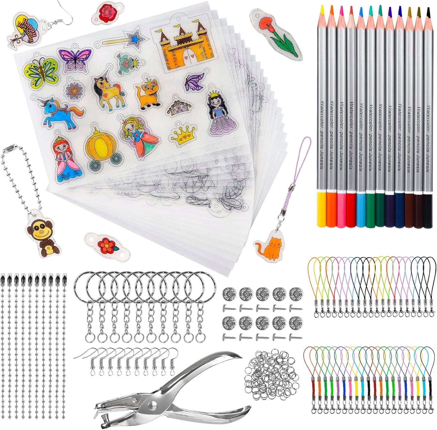 Krimpelplastic Knutselset voor Sleutelhangers & Sieraden - A4 Kleuren