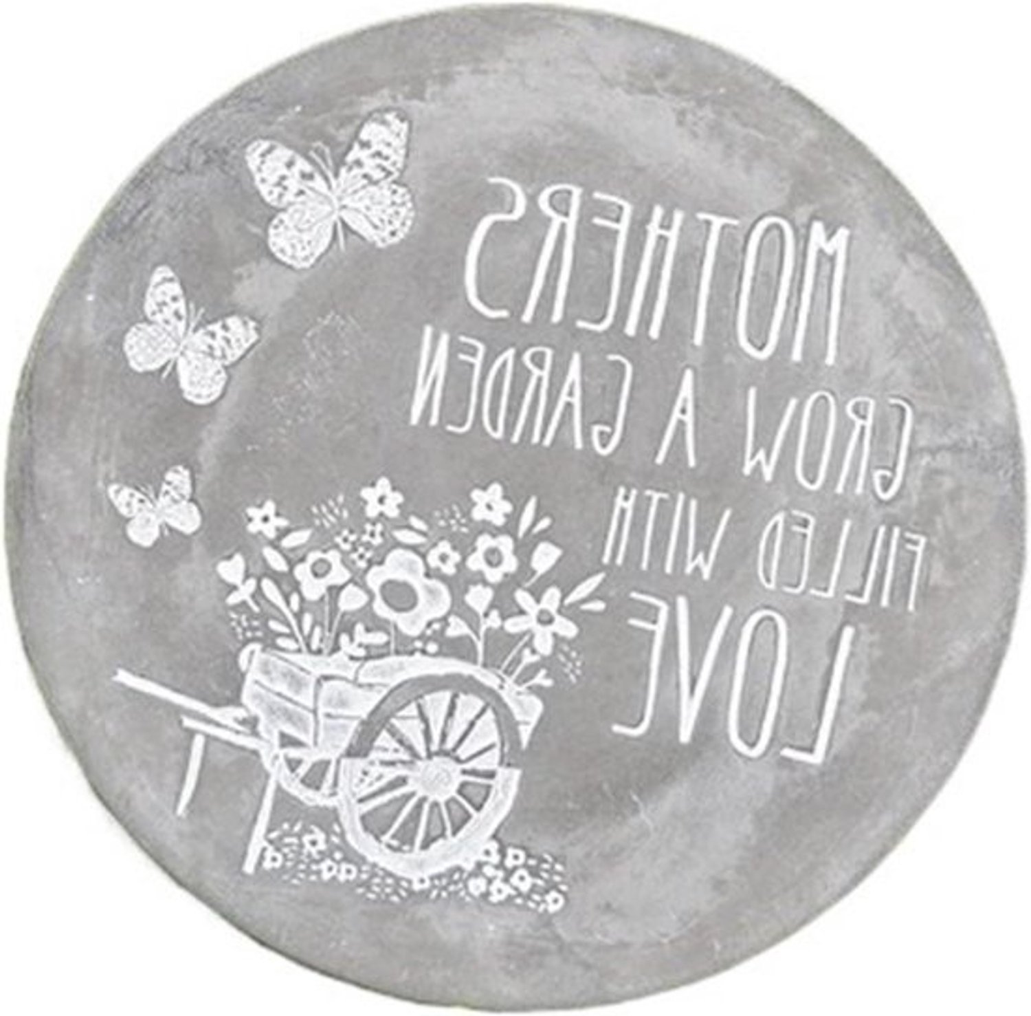 Tuinpad Stenen - Loopstenen Decoratie - Tuin Pad Aanleggen - Vintage Cement Uiterlijk - 17.3 cm Diameter - Grijs