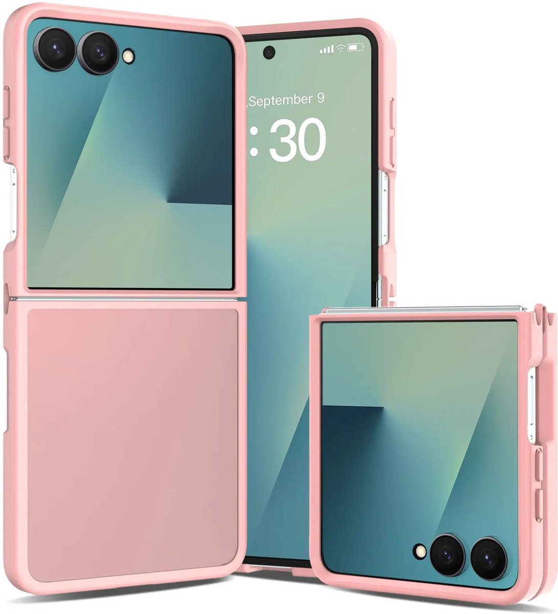 Hoesje Geschikt voor Samsung Galaxy Z Flip 8 - Matte Back Cover - Roze