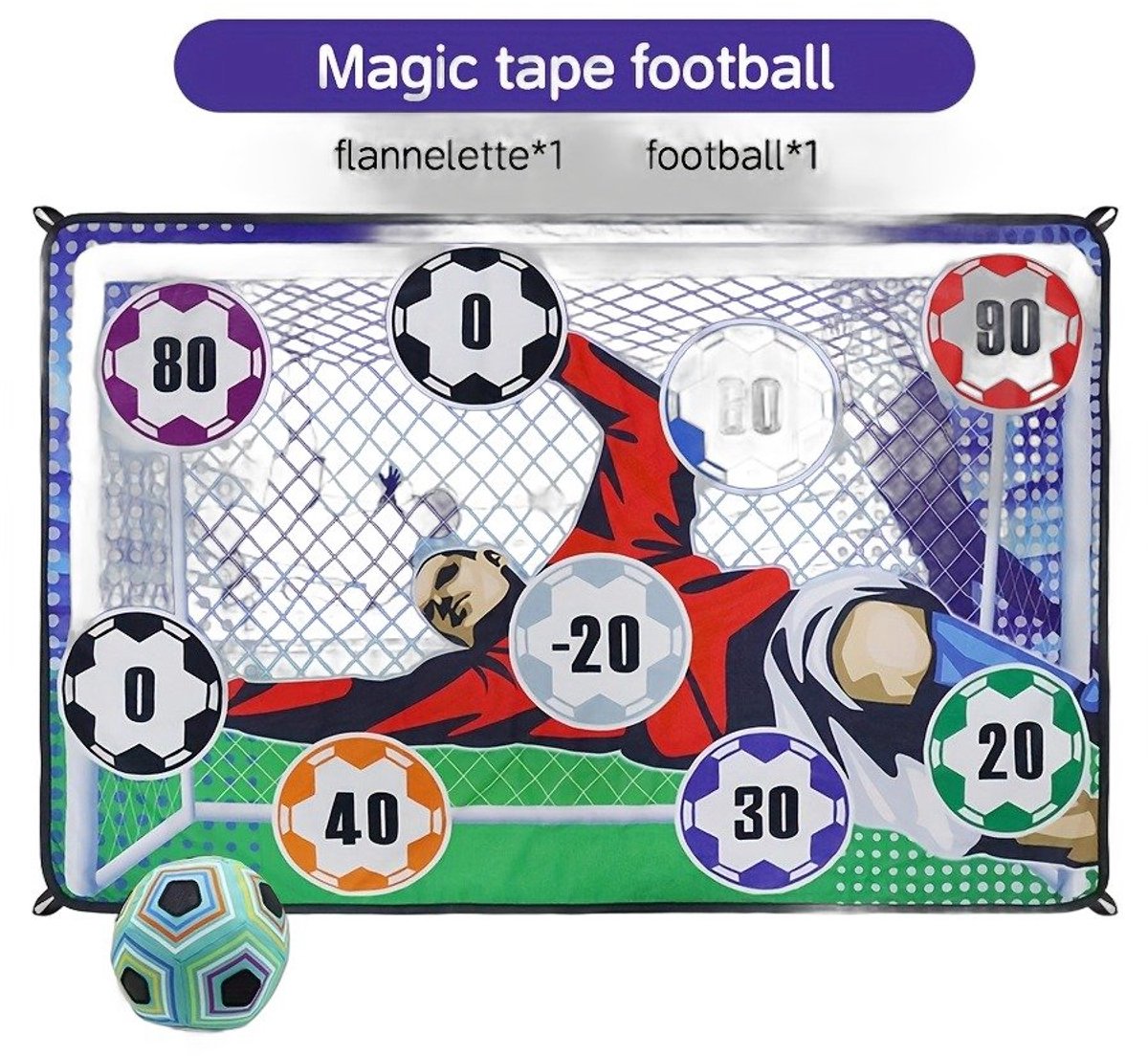 Currero Voetbalspel - Tafelvoetbal - Tafelvoetbalspel - Mini Voetbaltafel - Gezelschapsspel - Binnen en Buiten - Kinderen en Volwassenen - Voetbal