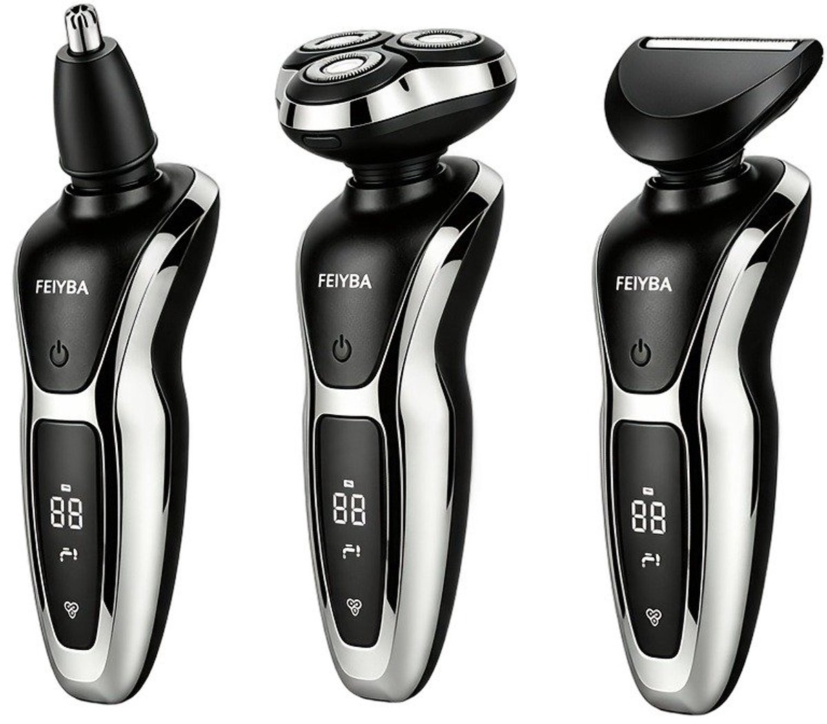 Currero Foil Shaver - Scheerapparaat Mannen - Hoofd Scheerapparaat - Head Shaver - Tondeuse met Trimmer - Lichaam en Baard - Oplaadbaar