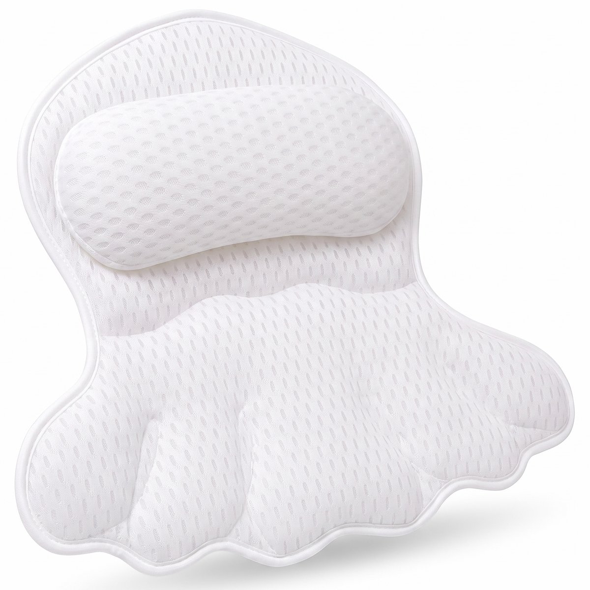 Badkussen voor in bad - Comfortabel en goede aanvulling in bad - Ontspanning - Hoofd steun - Relax Steunkussen - Douche Accessoires - Wit - Alyze - Nekkussen bad