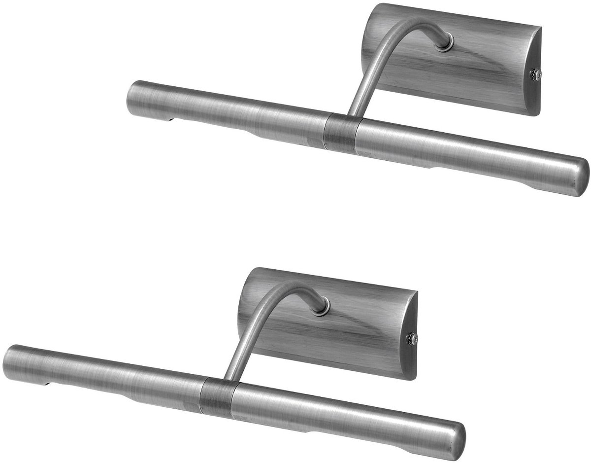 Rabalux - set van 2 stuks Badkamerlamp - spiegellamp badkamer - Spiegelverlichting - Lamp - 2xG9 gesatineerd chroom - zilver