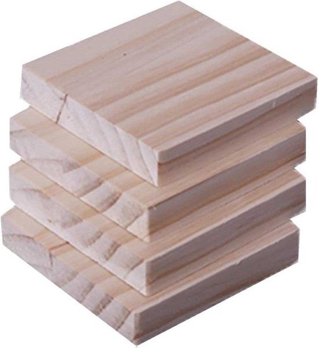 Houten Meubelverhogers - Bureau Lifters - Meubels Verhoging - Glad Oppervlak - 5x5x0.9cm - Houtkleur