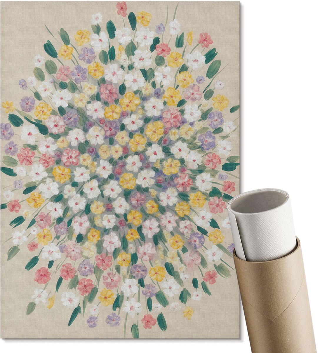 Coloray Polycanvas Wandposter - Een Regenachtige Wandeling, Fotografie - A2 - Zwart-wit Poster - Rechthoek - Canvasposter - Woonkamer, Slaapkamer, Kantoor - Klassiek