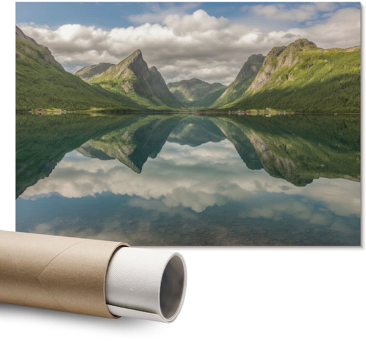 Coloray Polycanvas Wandposter - Kleurrijke Gevel, Schilderen - A1 - Rood Kunst - Rechthoek - Wandkunstwerk - Slaapkamer - Modern