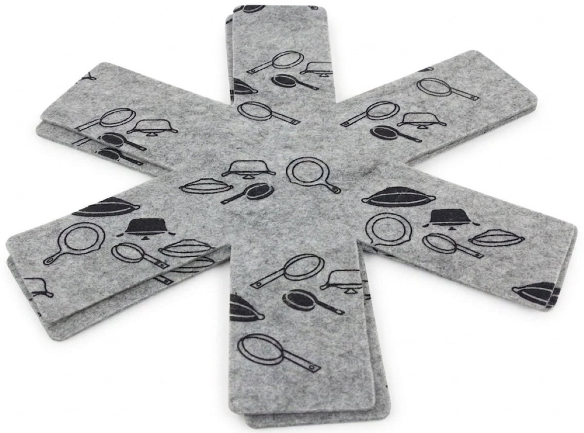 Cookinglife Pannenbeschermers Grijs ø 37.5 cm - 2 stuks