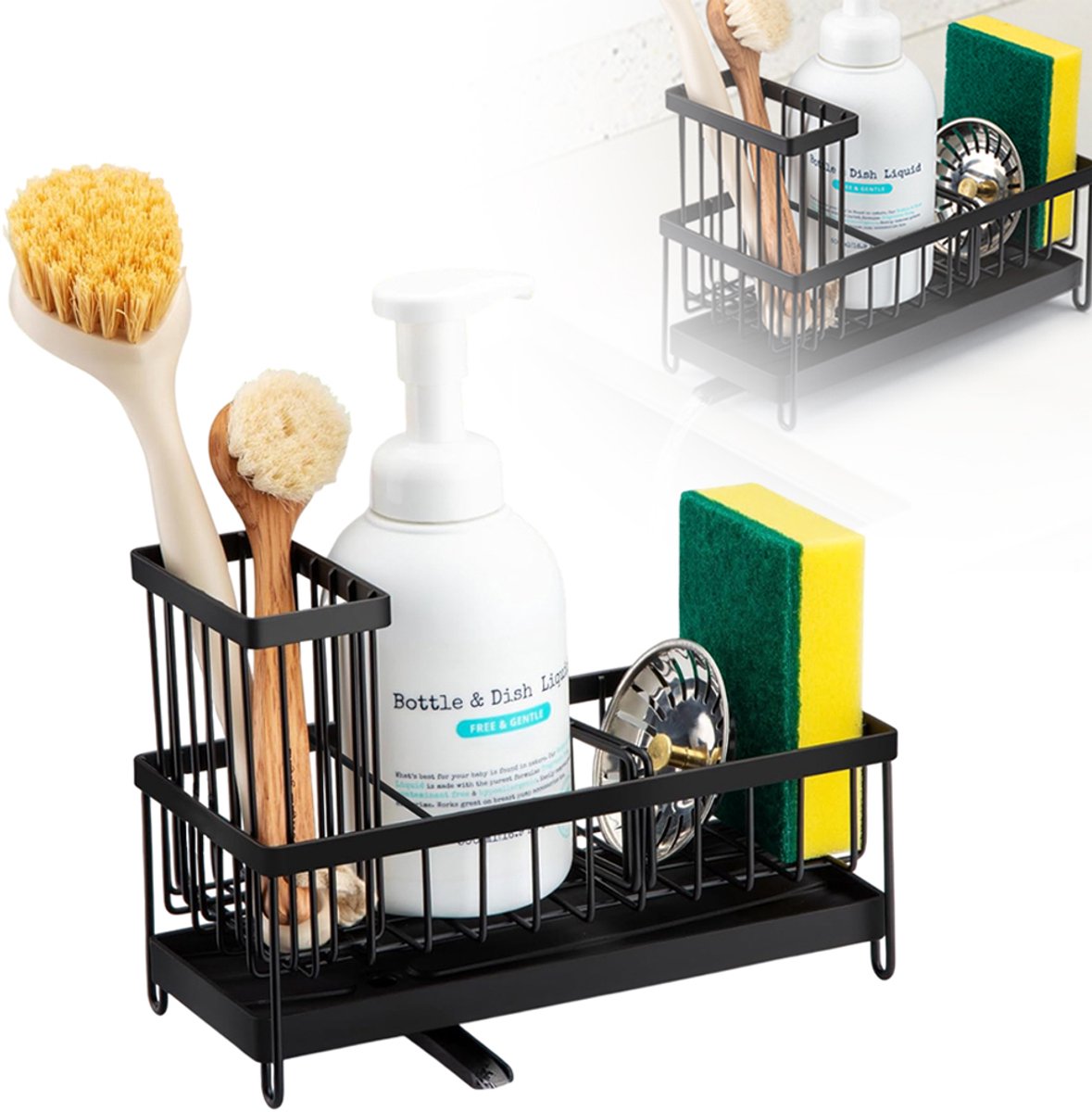 Keuken Gootsteenhouder - Opbergorganizer Voor De Gootsteen - Opbergbak Voor Keukengerei Met Zelfafvoerende Lade