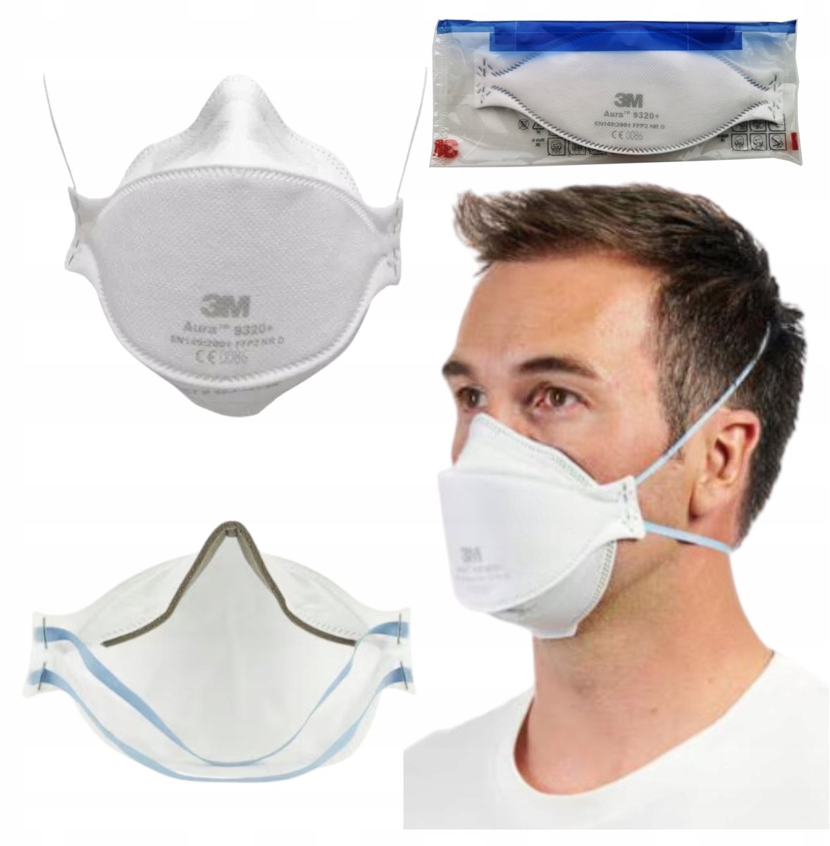 3M Aura 9320+ FFP2 NR D stofmasker - Bescherming tegen virussen en stof