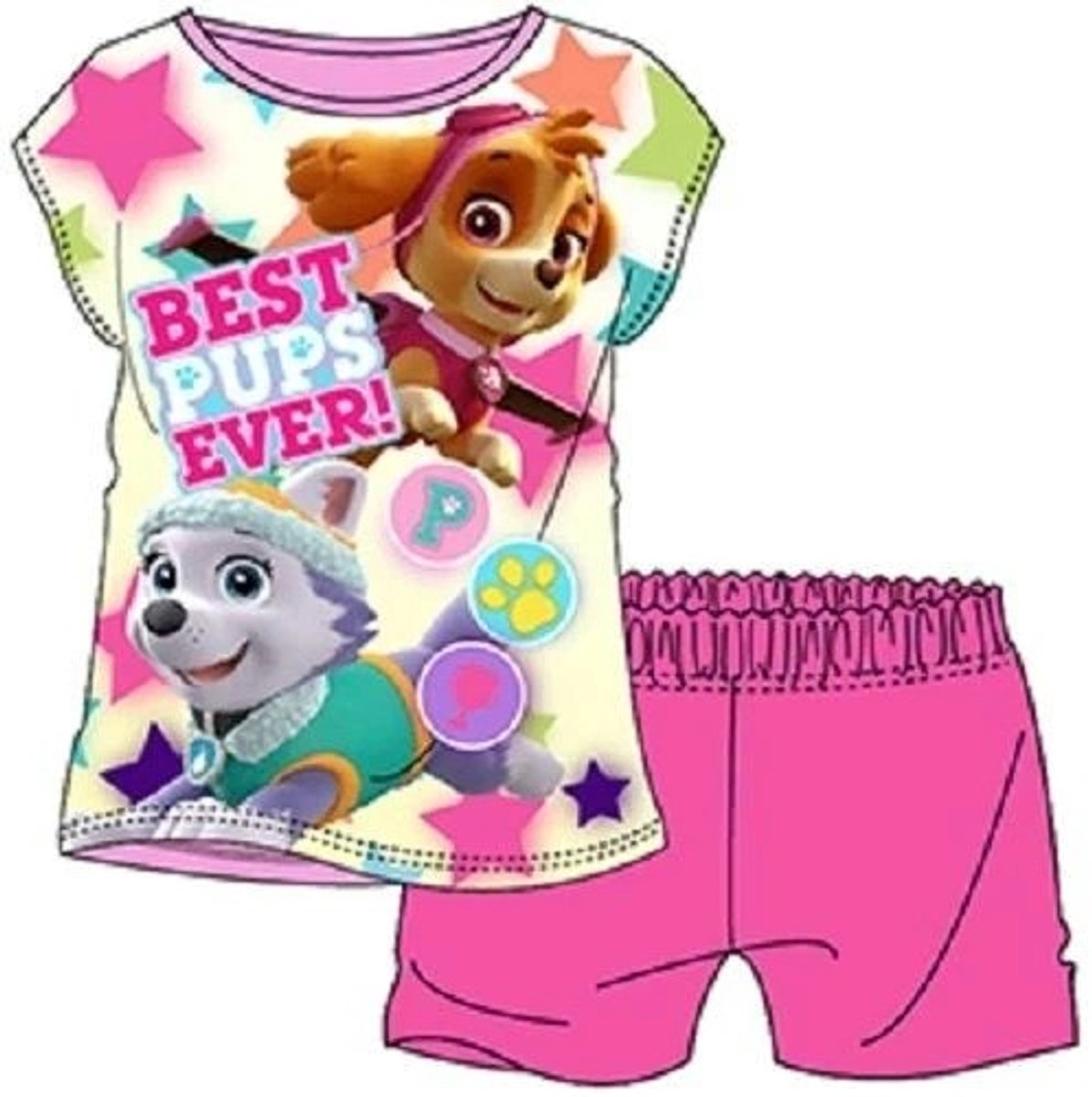 Paw Patrol – Shortama – Maat 92/98 – Roze