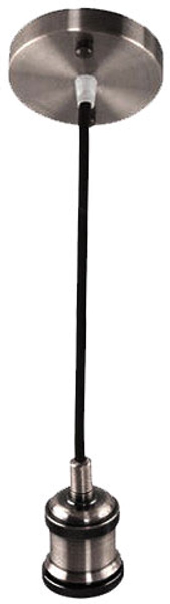 LED Hanglamp - Hangverlichting - Industrieel - Rond - Mat Chroom Aluminium - E27