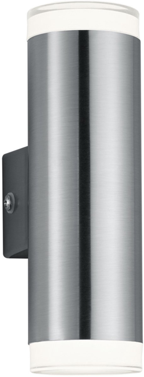 LED Tuinverlichting - Tuinlamp - Trion Arinat - Wand - 2-lichts - 4W - Warm Wit 3000K - Rond - Mat Nikkel - Aluminium