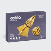 Coblo - Magnetic Tiles – Goud 20 stuks – Uitbreiding voor Magnetische Tegels – Montesorri Speelgoed - Magnetisch speelgoed – Vanaf 3 jaar