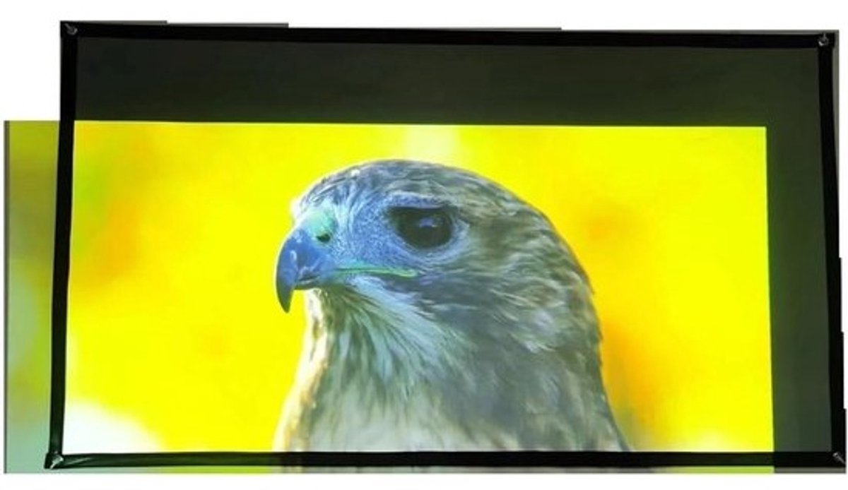 Projectiescherm - Scherm Beeldscherm - Films Kijken - Metaal Reflecterende Stof - 60 Inch - Wit