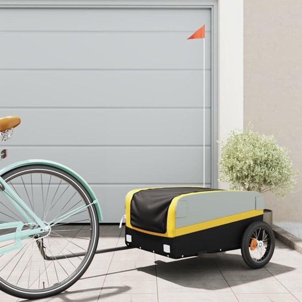 Fietskar - Bagagekar Fiets - Vervoer Zware Goederen - Stevig Ijzeren Frame - 122 x 525 x 425 cm
